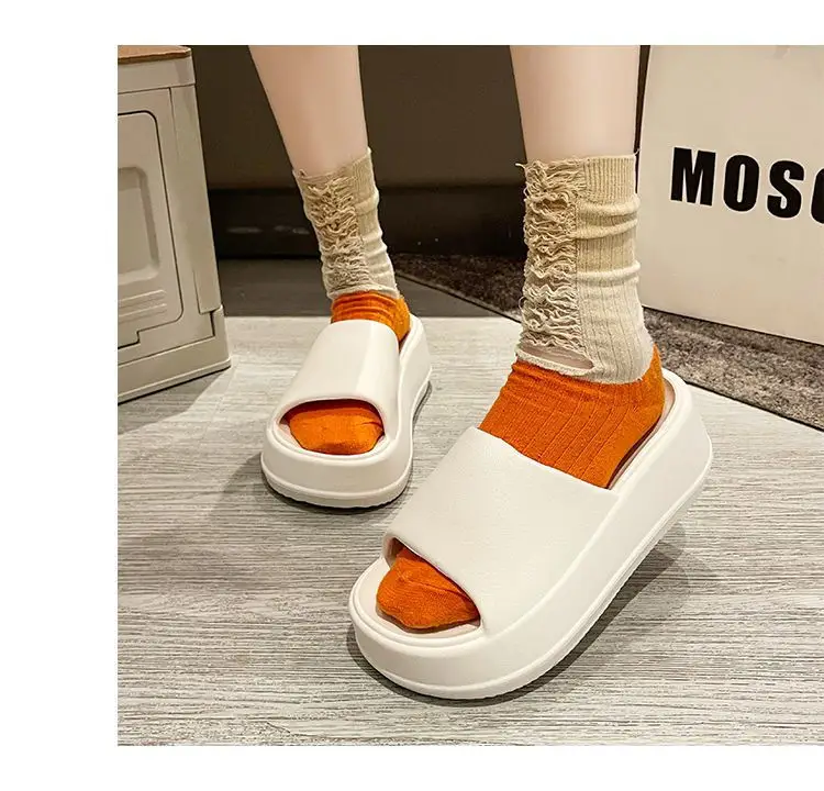 High-grade shit-feeling eva slippers women's outdoor wear fashion home non-slip deodorant beach soft platform sandals — feature 29