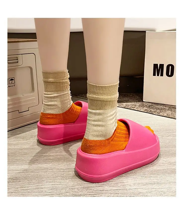 High-grade shit-feeling eva slippers women's outdoor wear fashion home non-slip deodorant beach soft platform sandals — feature 33