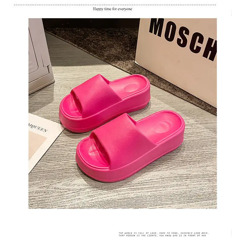 High-grade shit-feeling eva slippers women's outdoor wear fashion home non-slip deodorant beach soft platform sandals — feature 42