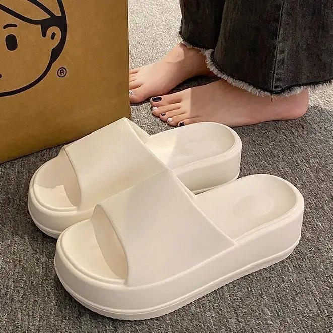 High-grade shit-feeling eva slippers women's outdoor wear fashion home non-slip deodorant beach soft platform sandals - Image 2