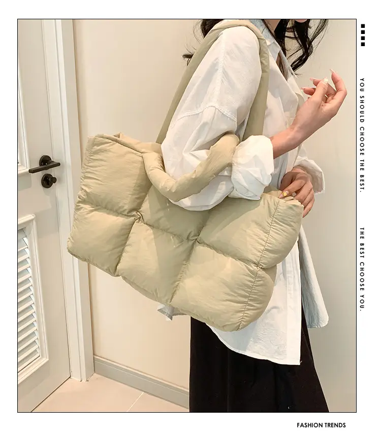 Women's Lavender Puffer Shoulder Bag 2026 — feature 2