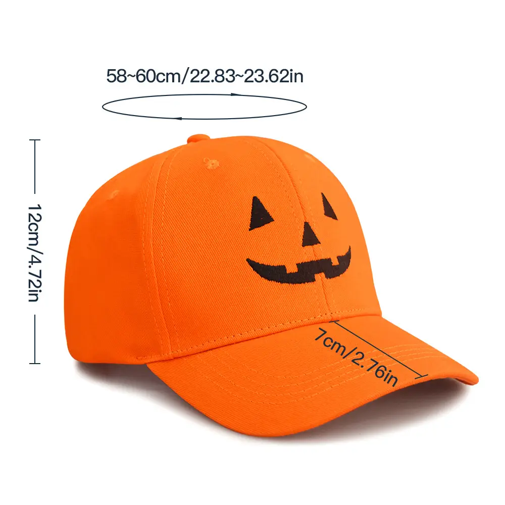 Orange Baseball Cap for Men Women Halloween — feature 7