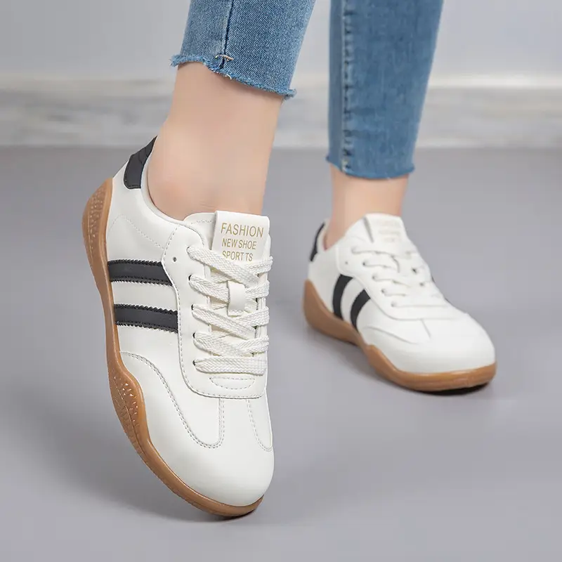 2026 Spring New Lightweight Versatile German Training Shoes Fashionable Soft-Soled Women's White Casual Non-Slip Sports Shoes - Image 5