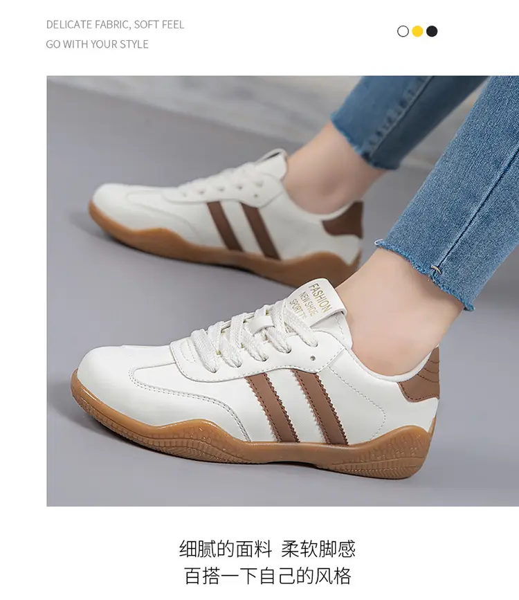 2026 Spring New Lightweight Versatile German Training Shoes Fashionable Soft-Soled Women's White Casual Non-Slip Sports Shoes — feature 7