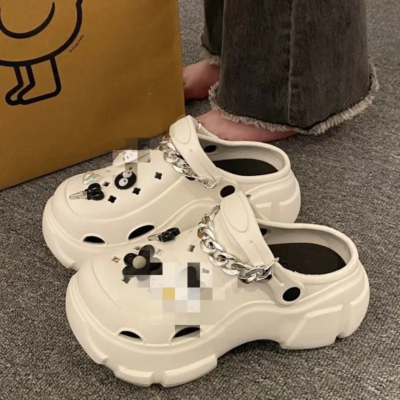 Eva Increased Summer Soft-Soled Non-Slip Thick-Soled Internet Celebrity Sandals and Slippers for Outer Wear Ins Trbottomy Clogs for Women to Wear Outside - Image 14