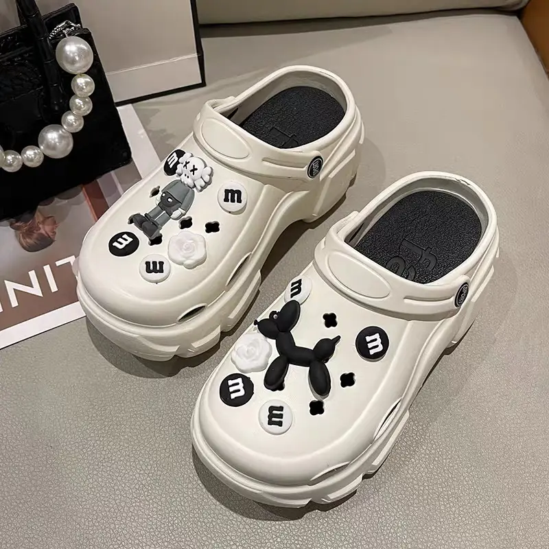 Eva Increased Summer Soft-Soled Non-Slip Thick-Soled Internet Celebrity Sandals and Slippers for Outer Wear Ins Trbottomy Clogs for Women to Wear Outside - Image 25