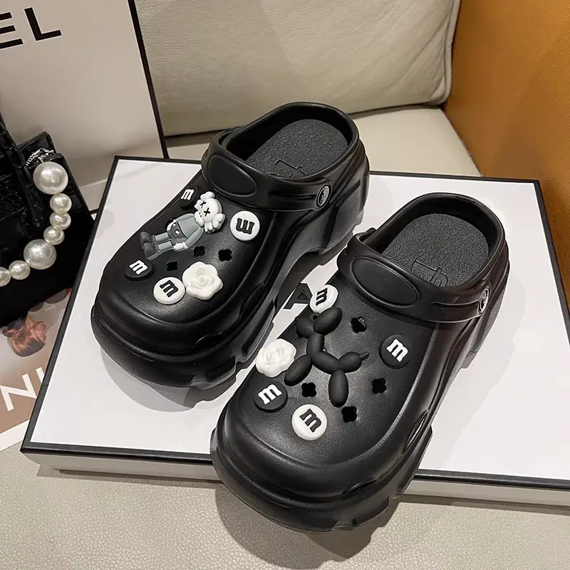 Eva Increased Summer Soft-Soled Non-Slip Thick-Soled Internet Celebrity Sandals and Slippers for Outer Wear Ins Trbottomy Clogs for Women to Wear Outside - Image 26