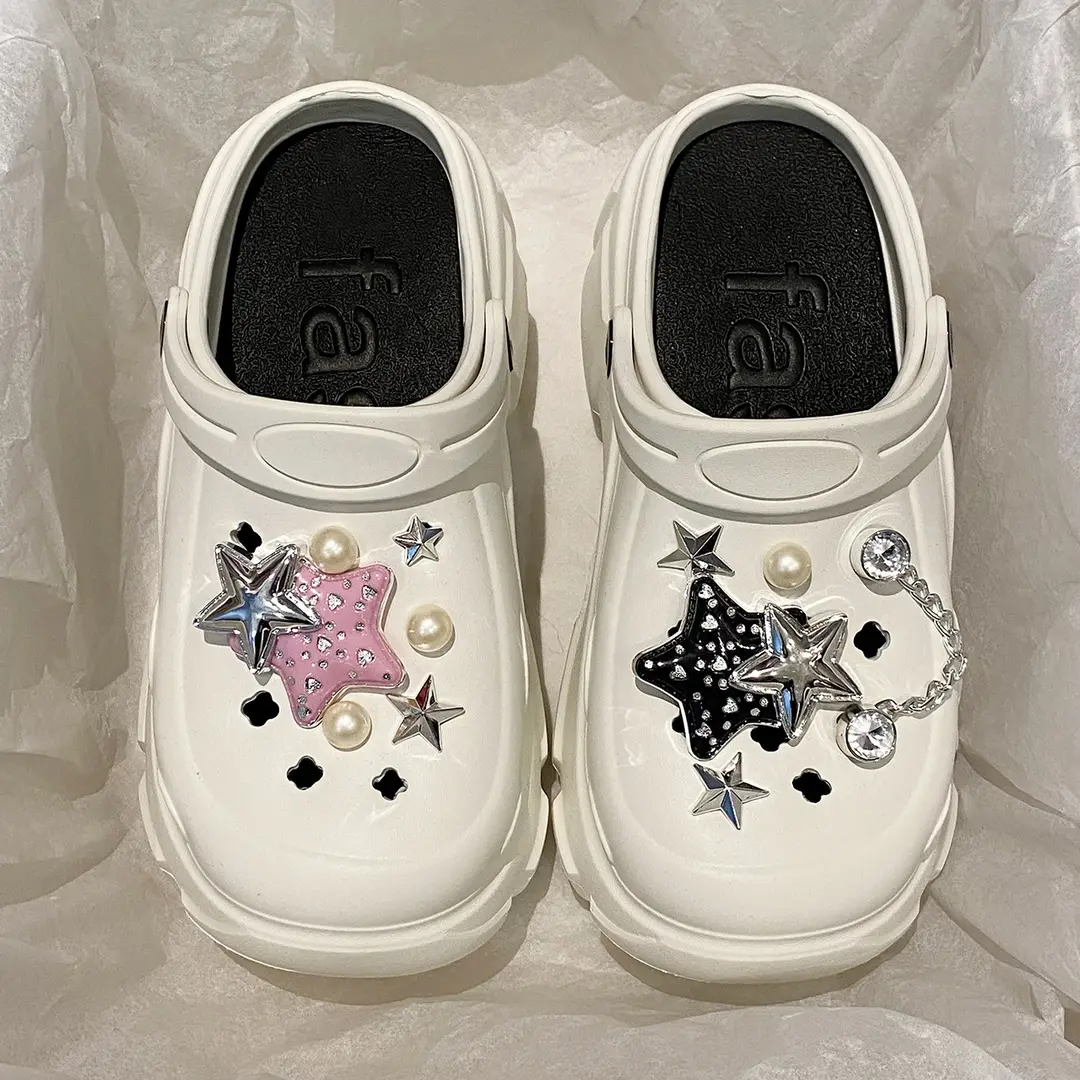 Eva Increased Summer Soft-Soled Non-Slip Thick-Soled Internet Celebrity Sandals and Slippers for Outer Wear Ins Trbottomy Clogs for Women to Wear Outside - Image 29