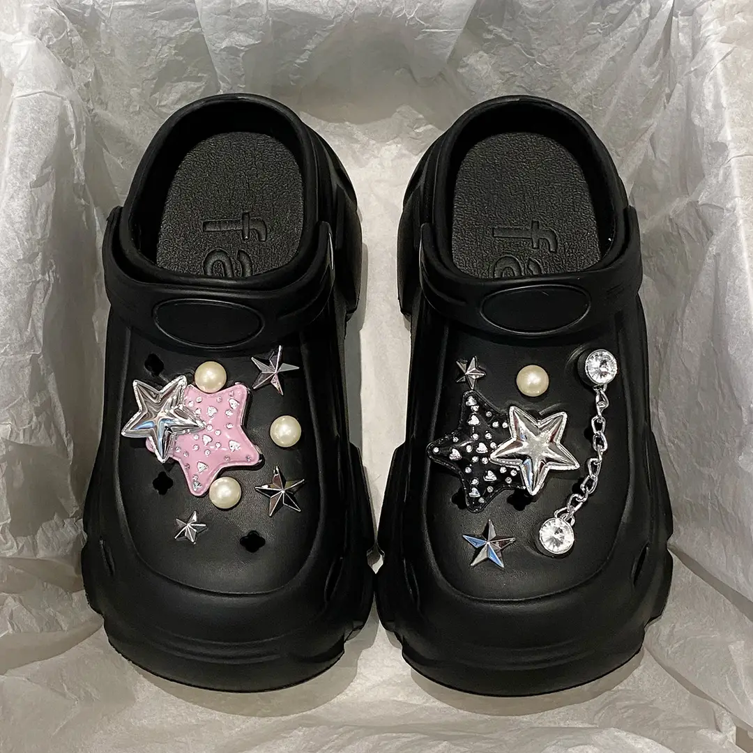 Eva Increased Summer Soft-Soled Non-Slip Thick-Soled Internet Celebrity Sandals and Slippers for Outer Wear Ins Trbottomy Clogs for Women to Wear Outside - Image 30