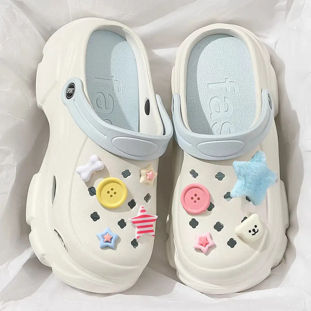 Eva Increased Summer Soft-Soled Non-Slip Thick-Soled Internet Celebrity Sandals and Slippers for Outer Wear Ins Trbottomy Clogs for Women to Wear Outside - Image 9