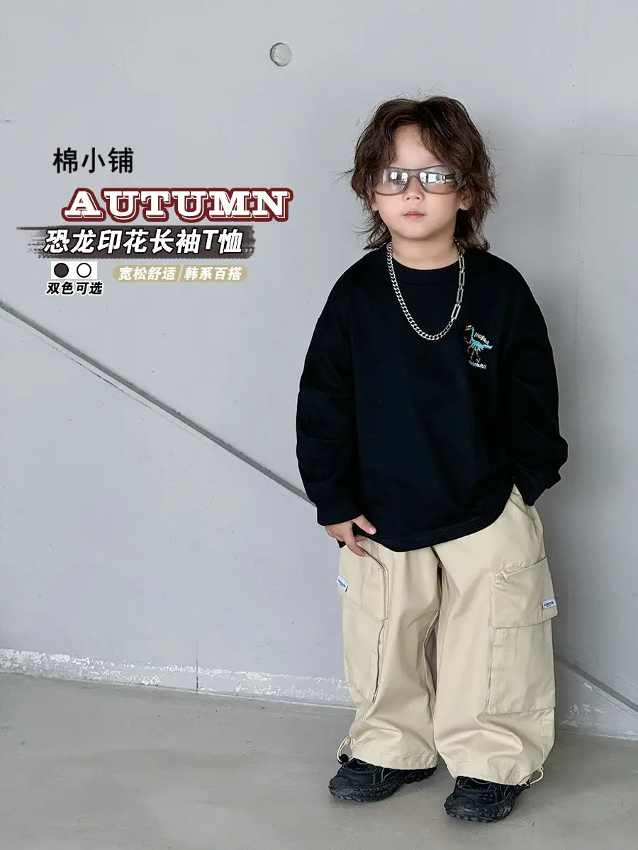 Cotton T-Shirt for Boys Korean Style Sports Casual Top 2025 New - Image 2