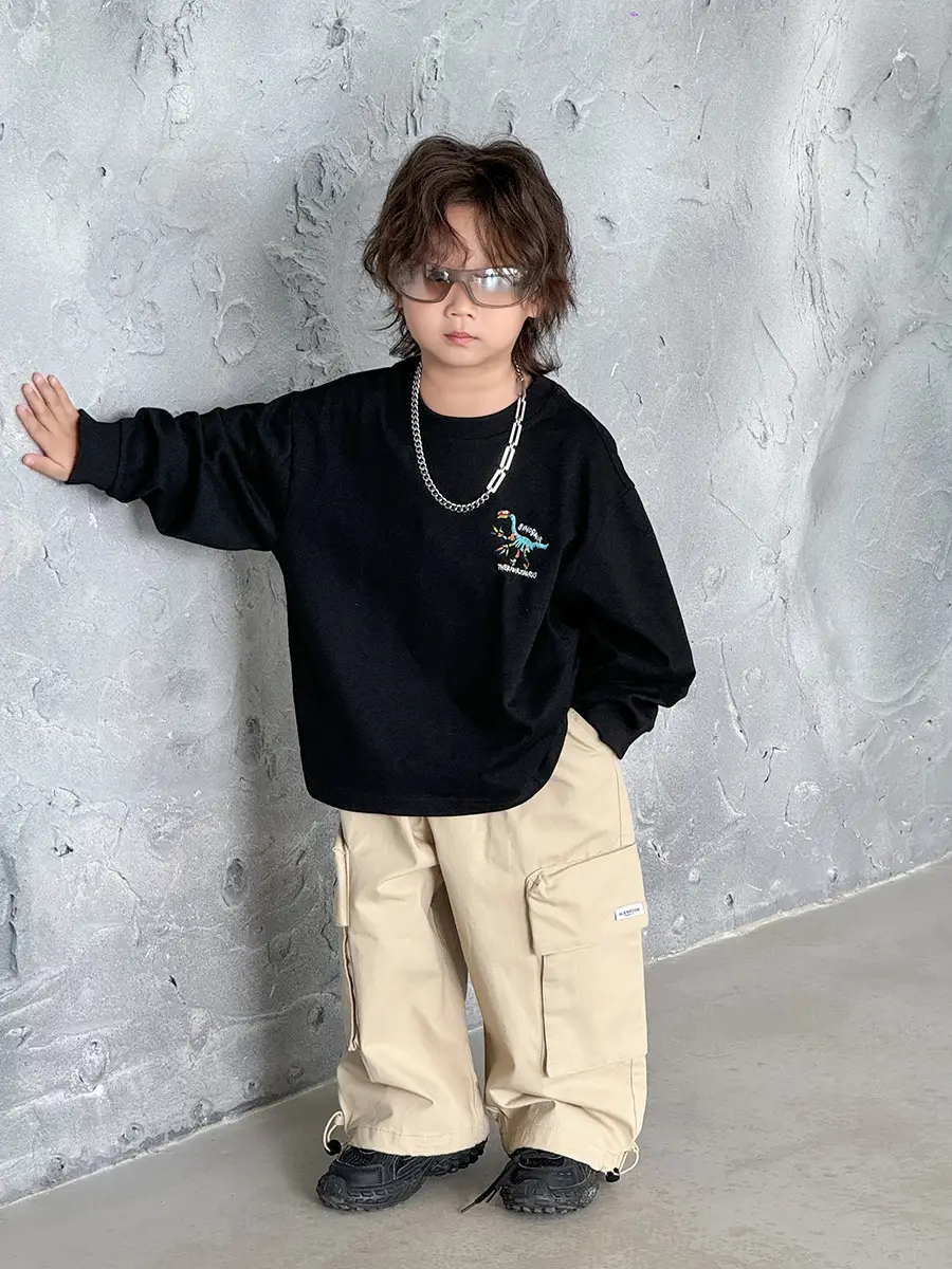 Cotton T-Shirt for Boys Korean Style Sports Casual Top 2025 New — feature 20