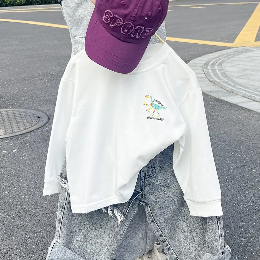 Cotton T-Shirt for Boys Korean Style Sports Casual Top 2025 New — feature 21