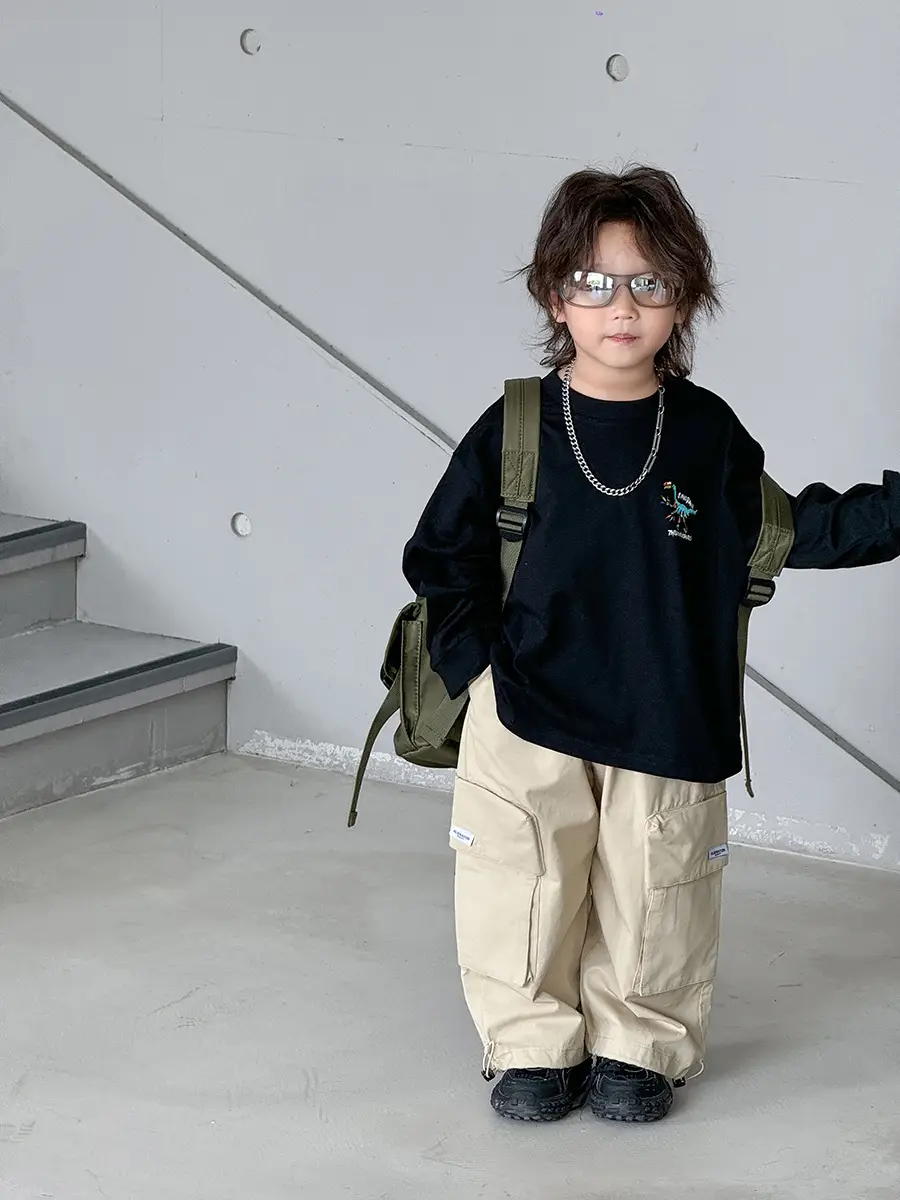 Cotton T-Shirt for Boys Korean Style Sports Casual Top 2025 New — feature 9
