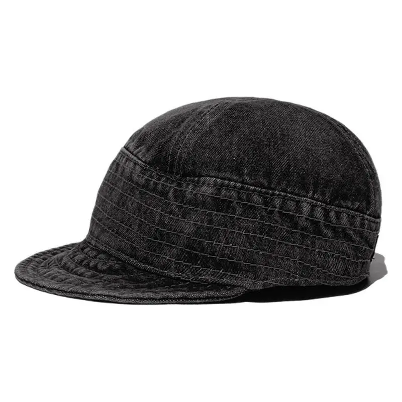 Women Vintage Denim Sunshade Hat Blue Washed - Image 8