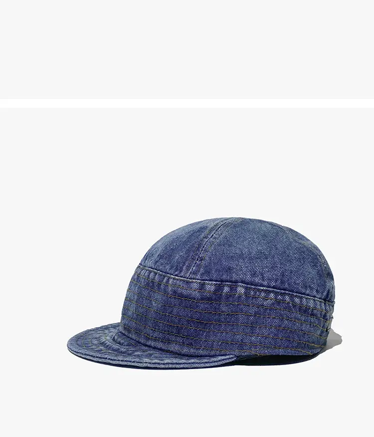 Women Vintage Denim Sunshade Hat Blue Washed — feature 11