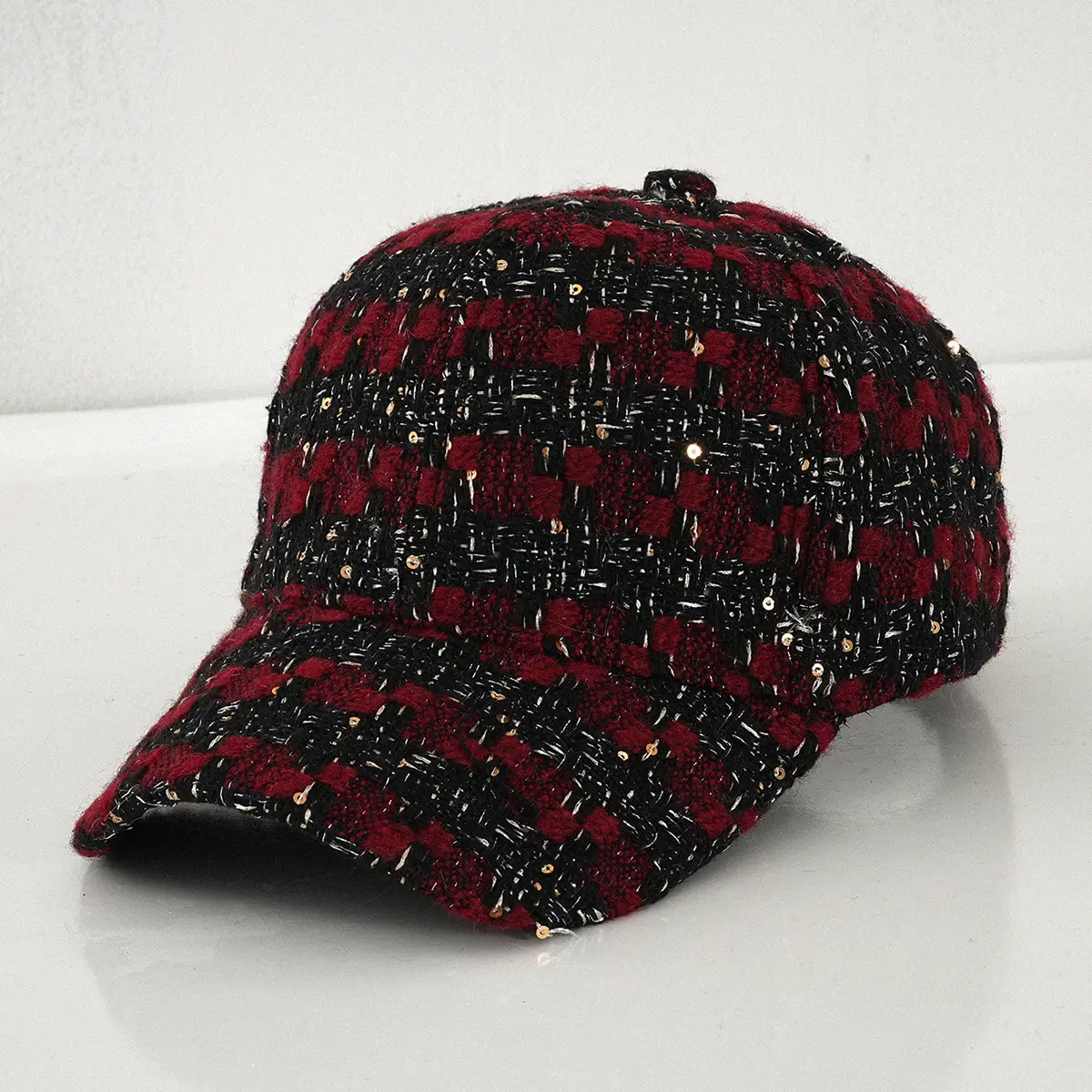 Korean-style Plaid Warm Baseball Cap for Men Women Winter Outdoor — feature 3