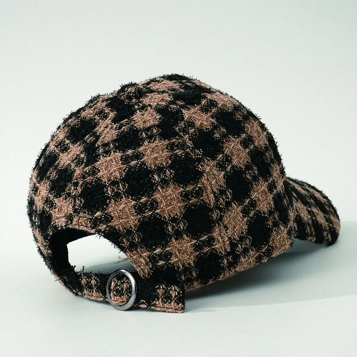 Vintage Plaid Baseball Cap for Men Women Winter Warm - Image 5