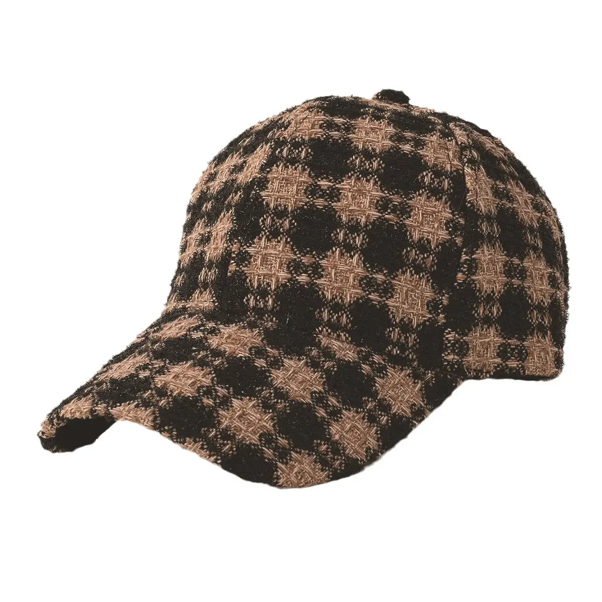 Vintage Plaid Baseball Cap for Men Women Winter Warm - Image 6