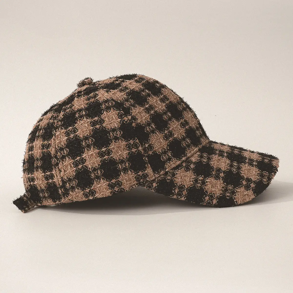 Vintage Plaid Baseball Cap for Men Women Winter Warm — feature 6