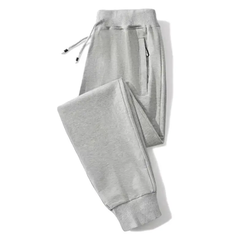 Men's Grey Fleece Loose Fit Pants Winter - Image 12