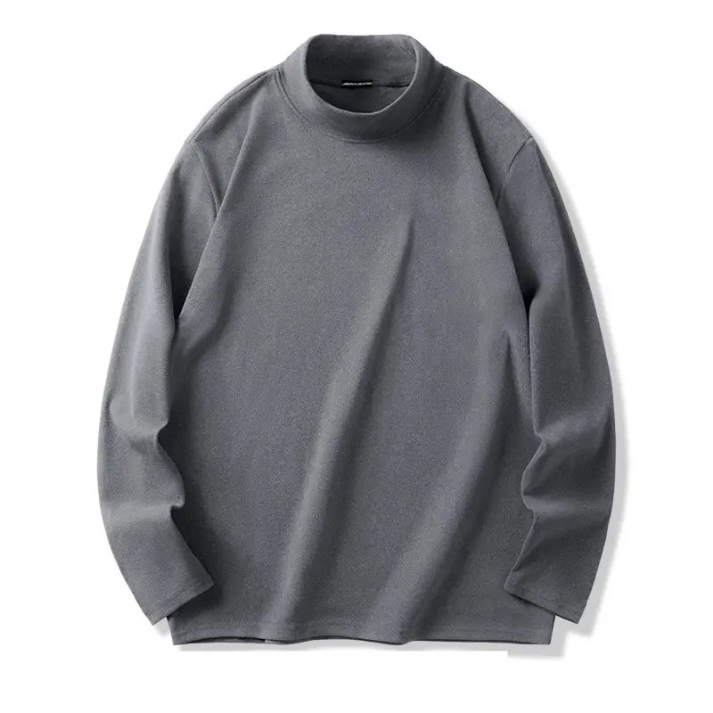 Men Black Velvet Turtleneck Coat Suit Winter Fleece Lined - Image 3
