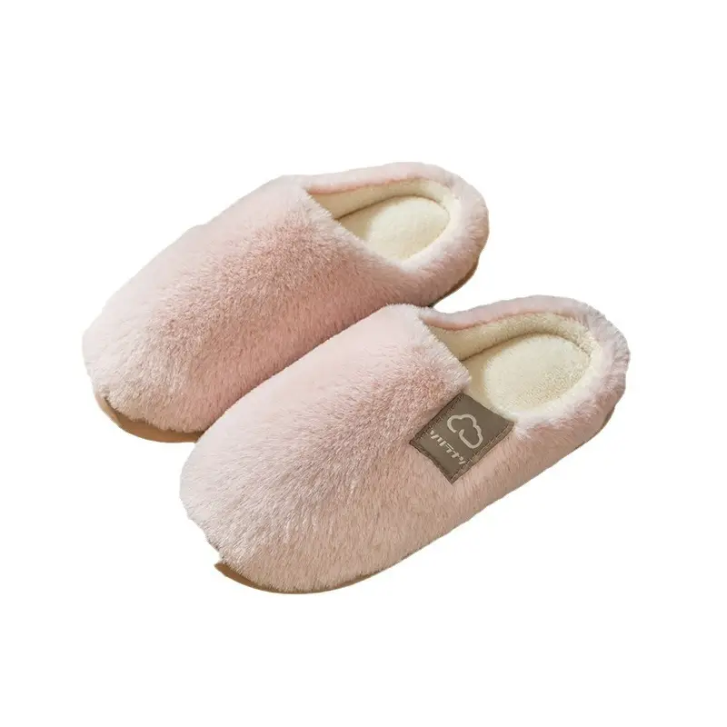 Cotton Slippers Yellow Winter Home Warm Couple's Winter Fur Plush Men - Image 7