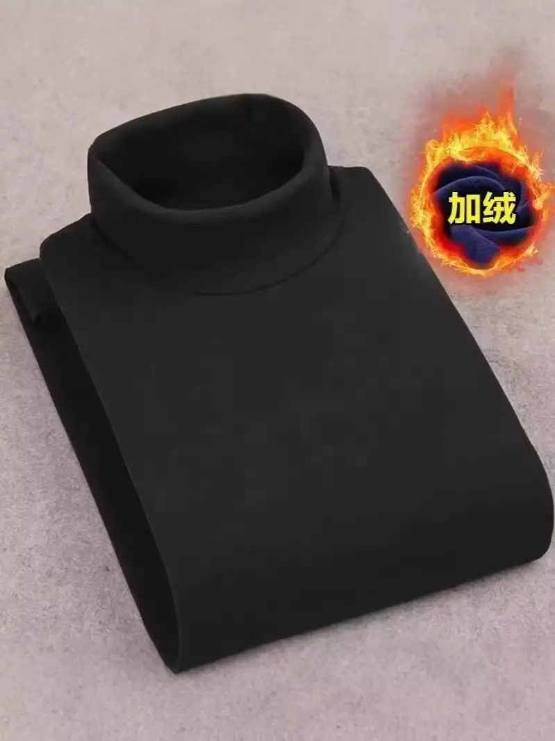 Men's Black Fleece T-Shirt Plus Size