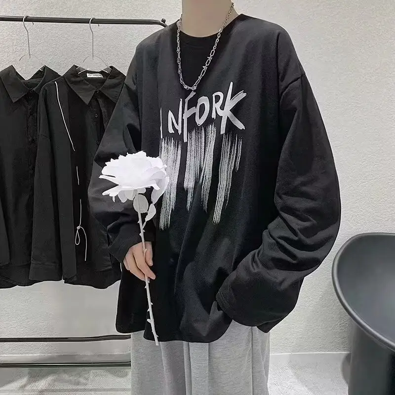 Men Printed Long Sleeve T-Shirt White 2024 — feature 11