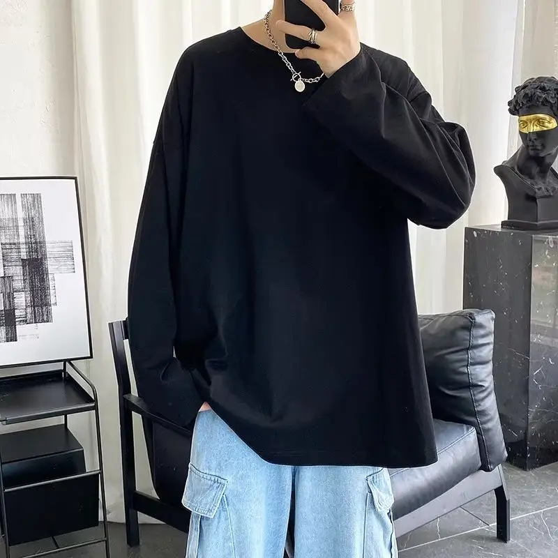 Men Printed Long Sleeve T-Shirt White 2024 - Image 4