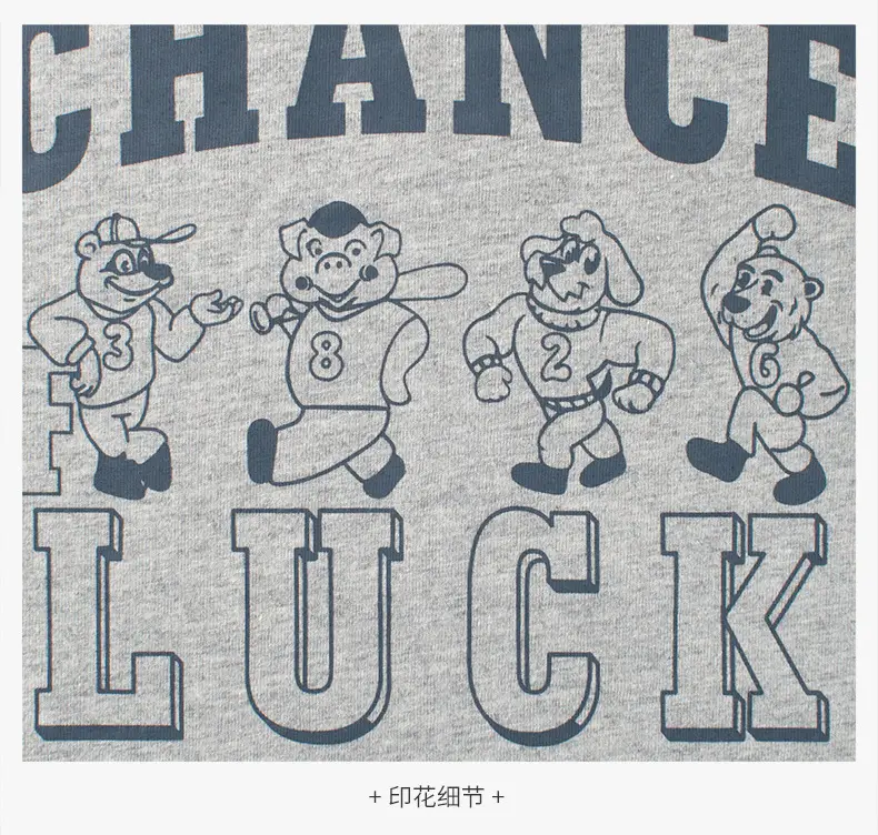 Black Long Sleeve T-Shirt for Boys with Chance Luck Graphic — feature 6