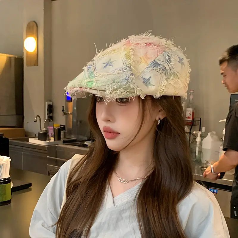 Women's Star Embroidered Duck Tongue Hat - Image 5