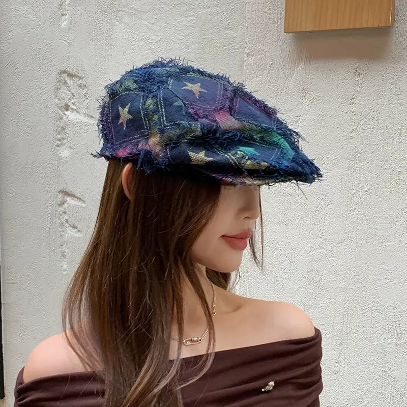 Women's Star Embroidered Duck Tongue Hat - Image 6