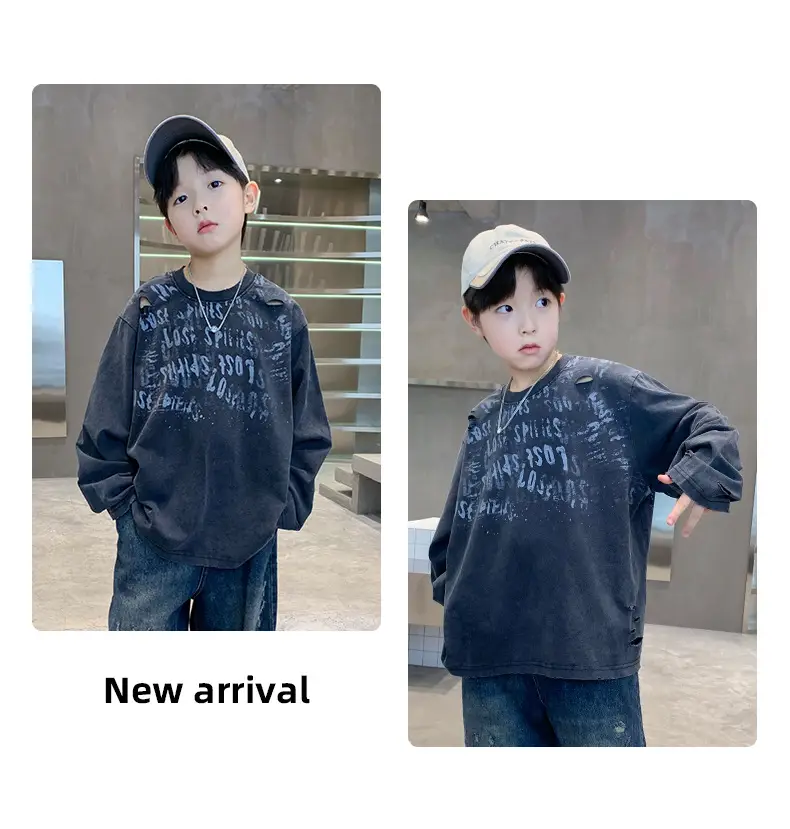 New Boys' Long Sleeve Printed T-Shirt Medium to XL — feature 12