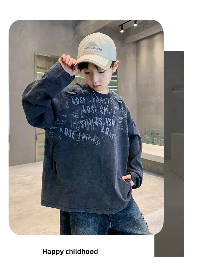 New Boys' Long Sleeve Printed T-Shirt Medium to XL — feature 13
