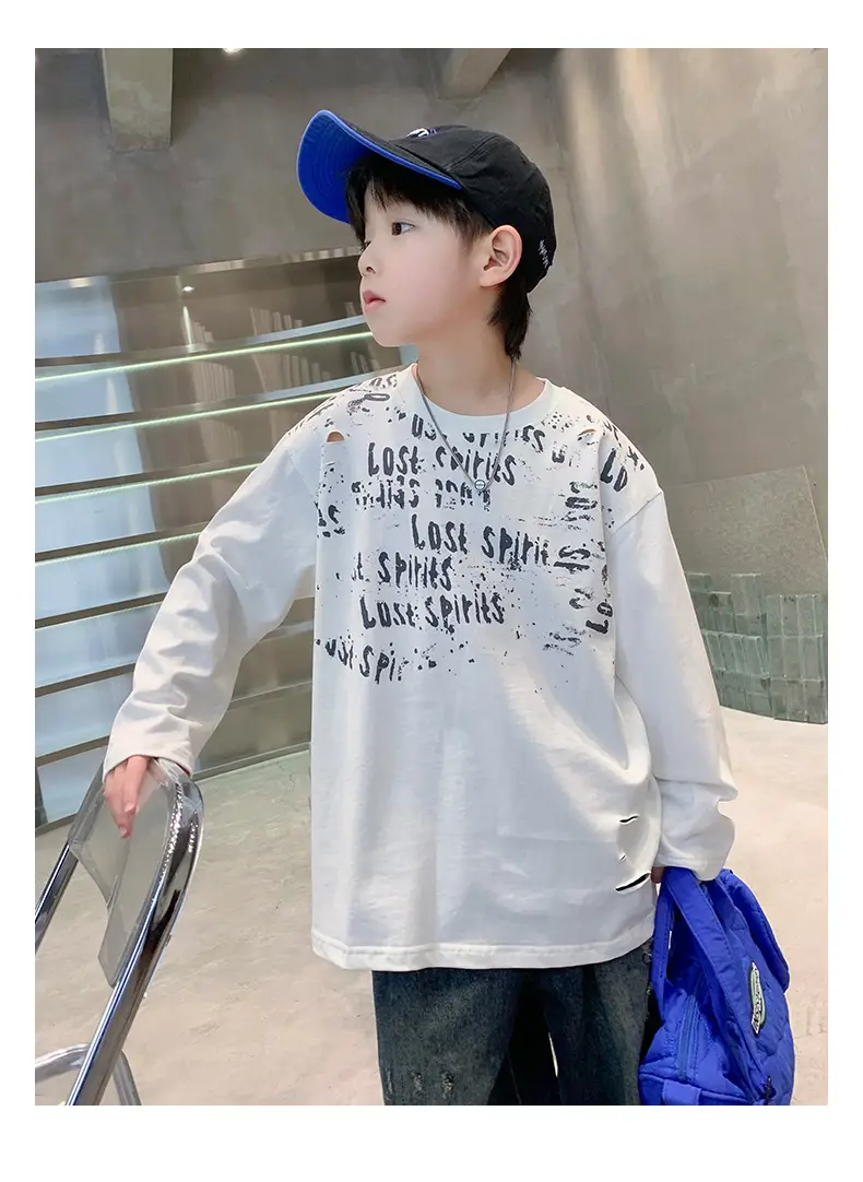 New Boys' Long Sleeve Printed T-Shirt Medium to XL — feature 16