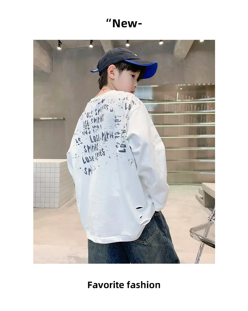 New Boys' Long Sleeve Printed T-Shirt Medium to XL — feature 17
