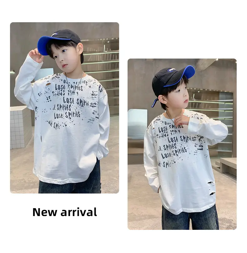 New Boys' Long Sleeve Printed T-Shirt Medium to XL — feature 18