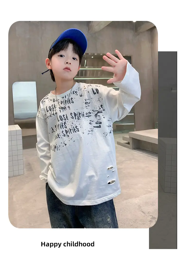 New Boys' Long Sleeve Printed T-Shirt Medium to XL — feature 19