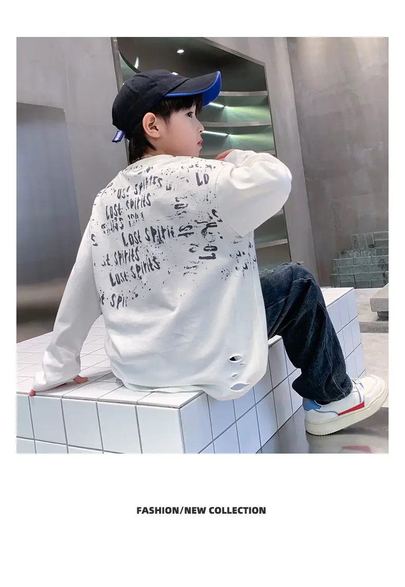 New Boys' Long Sleeve Printed T-Shirt Medium to XL — feature 21