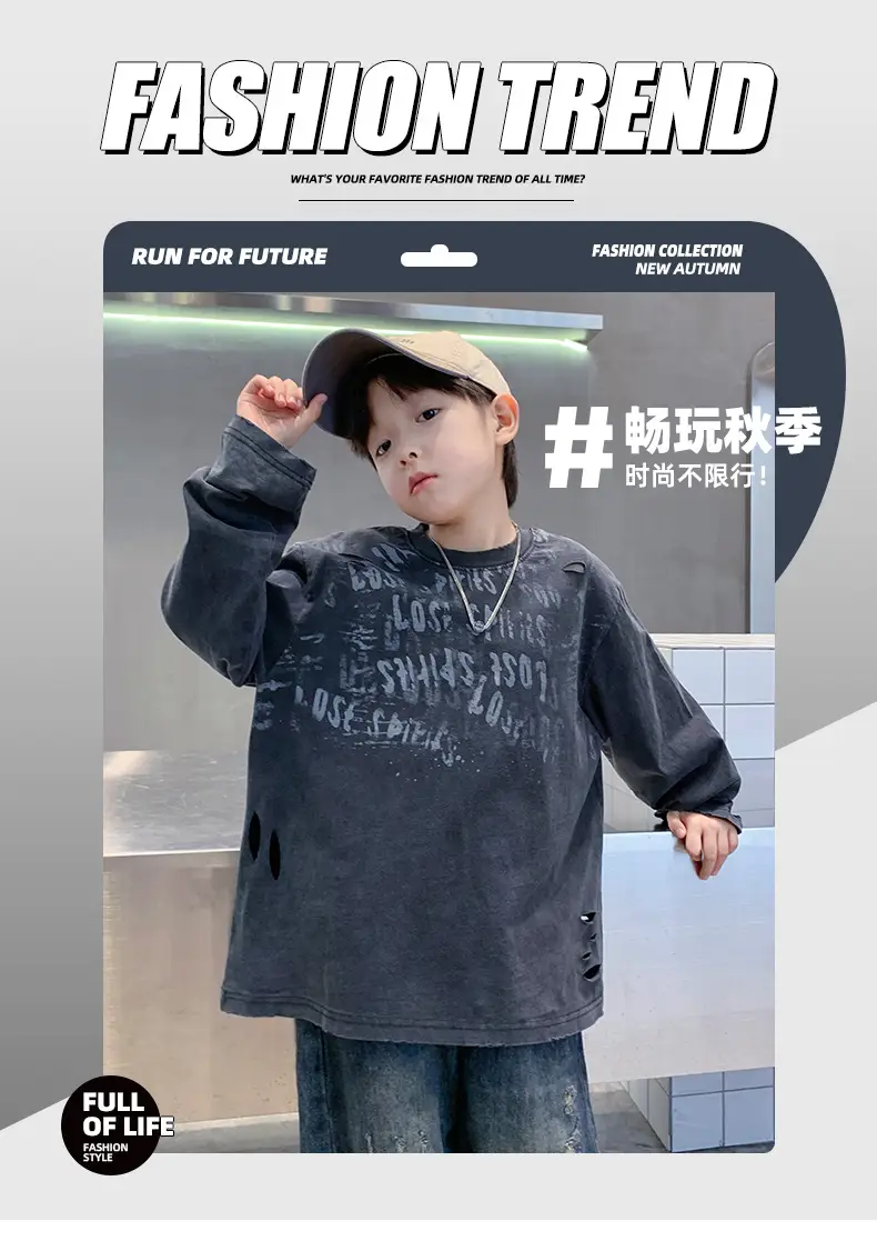 New Boys' Long Sleeve Printed T-Shirt Medium to XL — feature 5