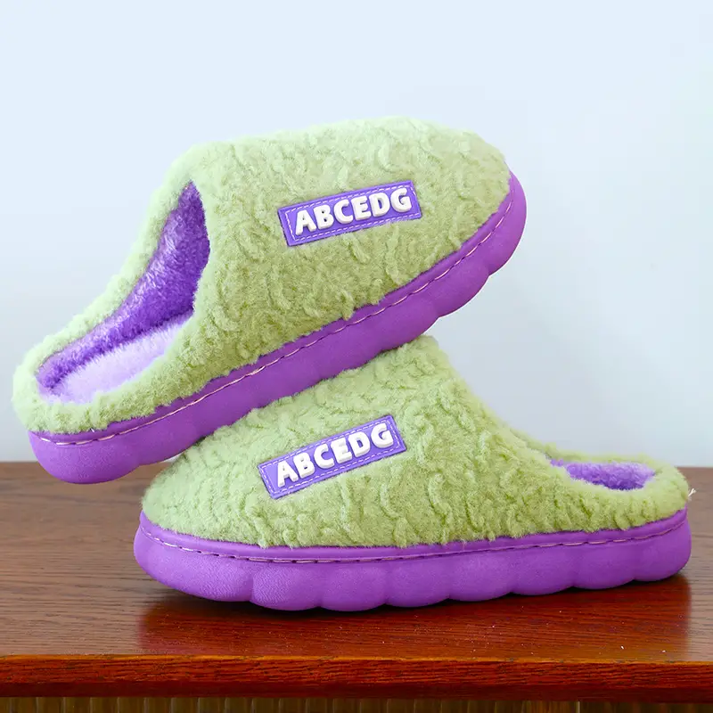 in stock cotton slippers women's household autumn and winter indoor warm home shoes lovers slippers men's winter home shoes wholesale