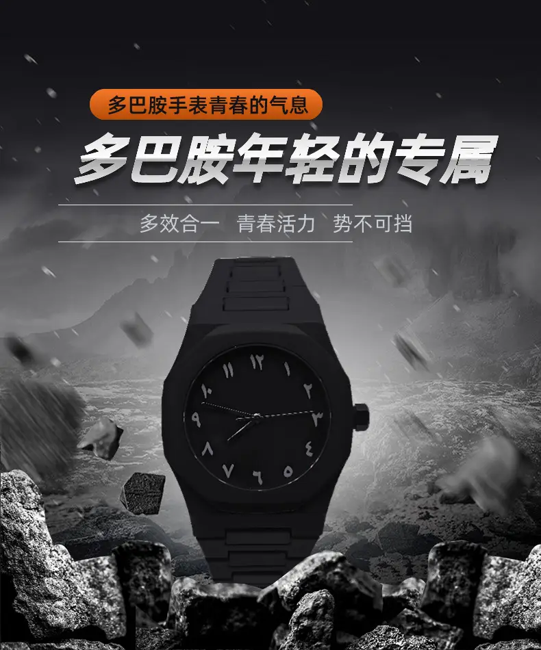 Men's Waterproof Black Quartz Watch Series — feature 2