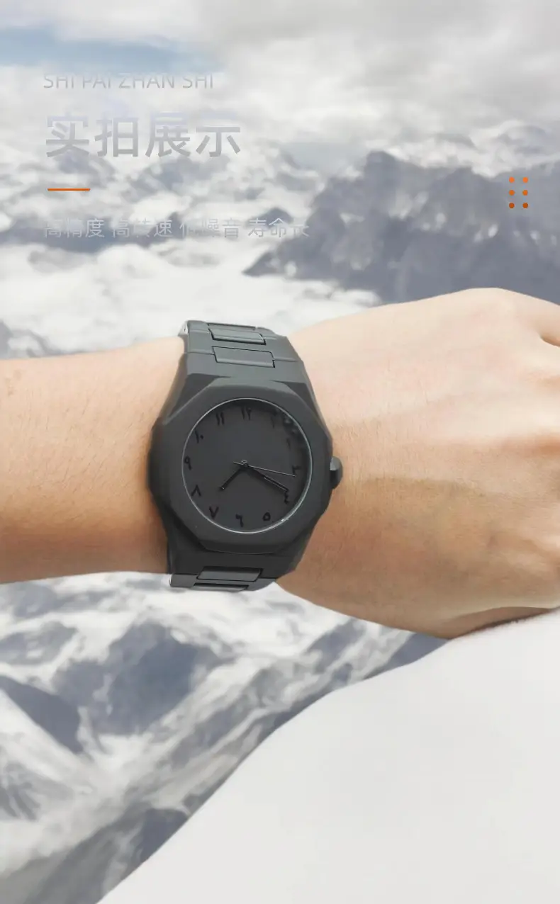 Men's Waterproof Black Quartz Watch Series — feature 9