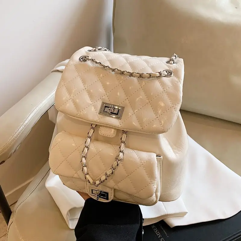Women's Crossbody Bag Set of 3 with Chain & Textured Design - Image 4