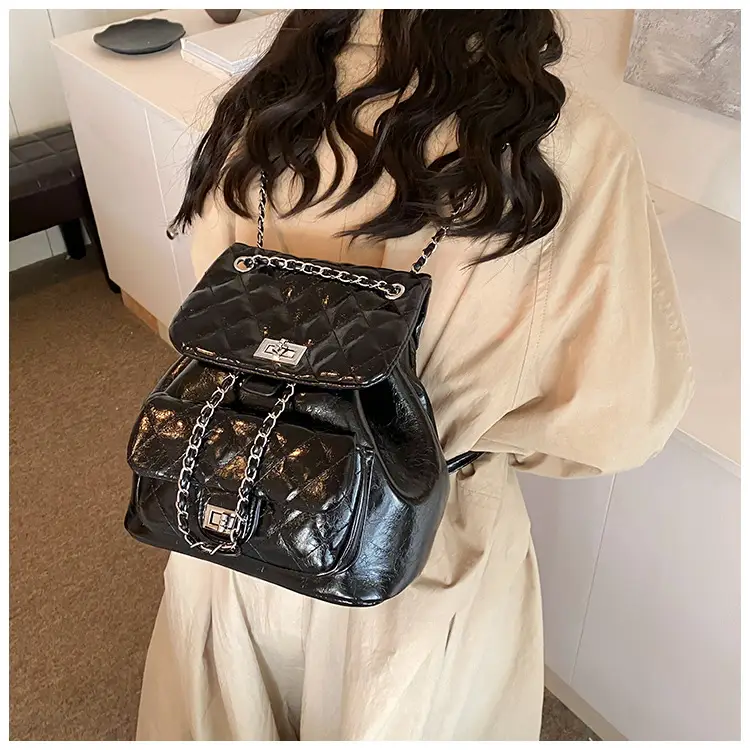 Women's Crossbody Bag Set of 3 with Chain & Textured Design — feature 22