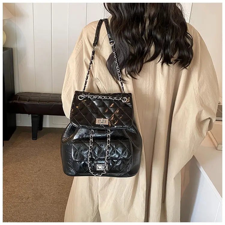 Women's Crossbody Bag Set of 3 with Chain & Textured Design — feature 23