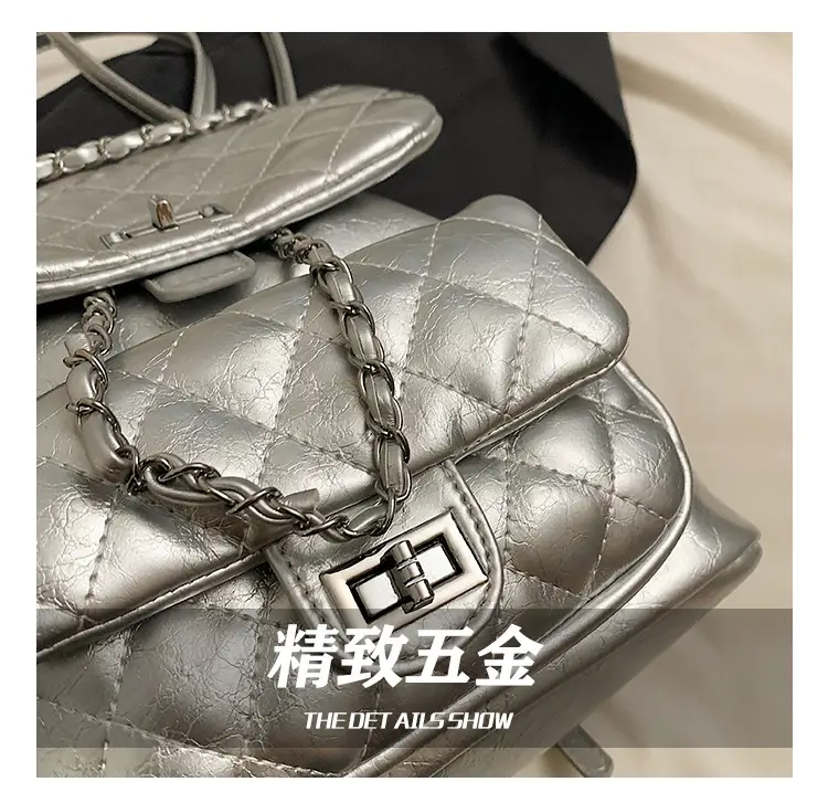 Women's Crossbody Bag Set of 3 with Chain & Textured Design — feature 9