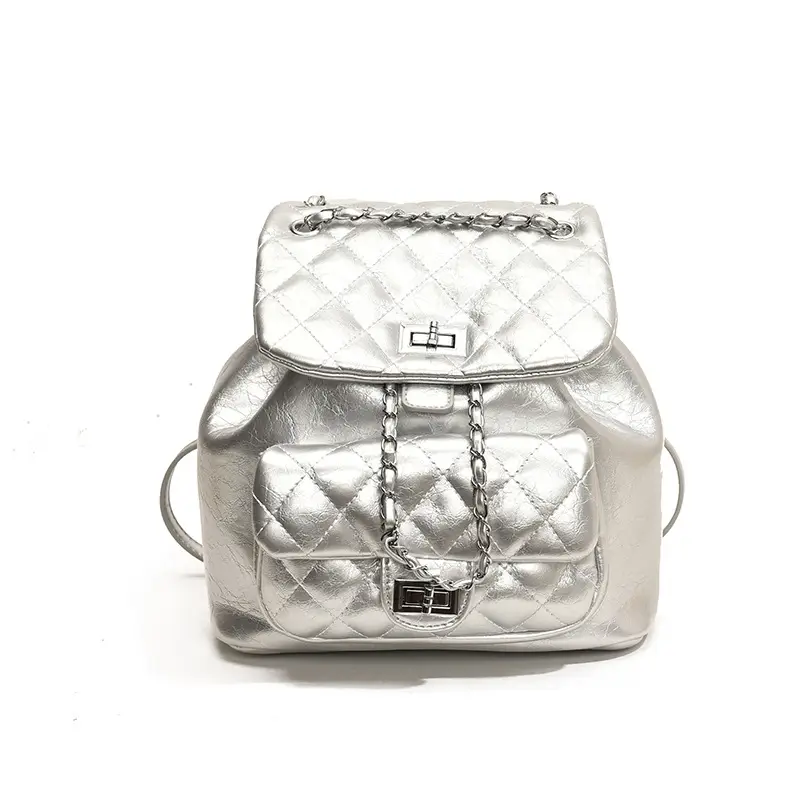 Women's Crossbody Bag Set of 3 with Chain & Textured Design - Image 3