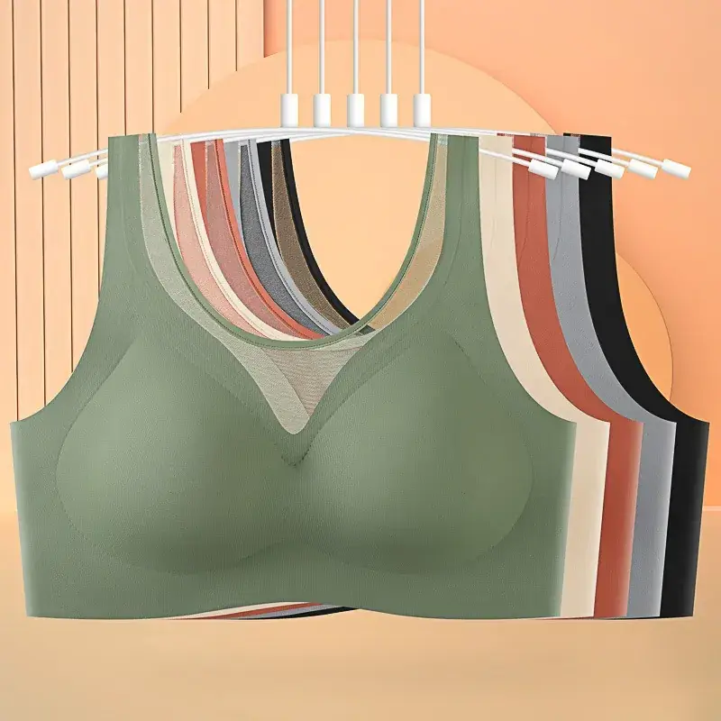 Spring Underwear Set with Chest Pad Vest & No Steel Rings